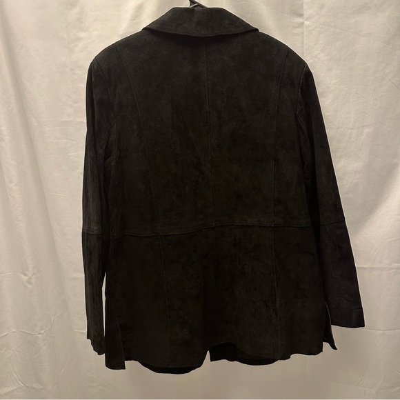 Venezia Black suede leather jacket women’s 14/16 - Picture 4 of 7